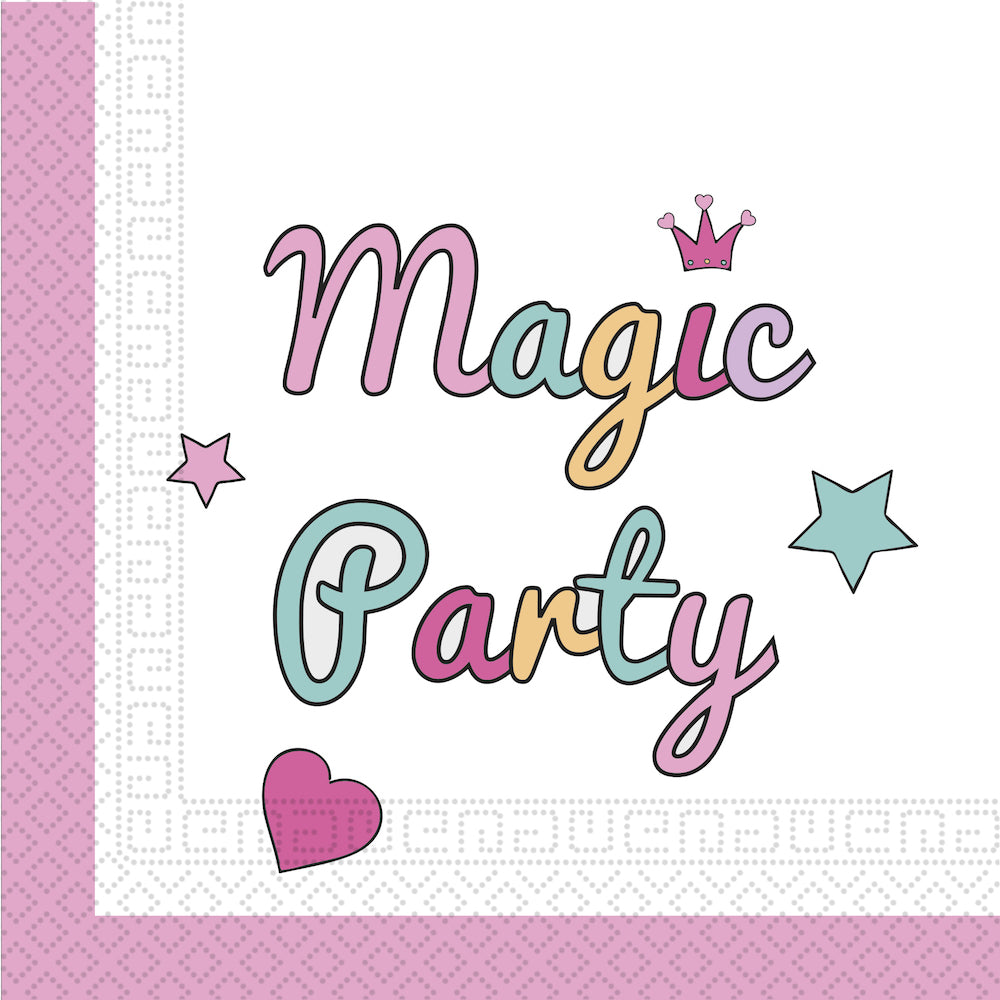 Papirservietter Magic Party 20 stk, 33x33cm