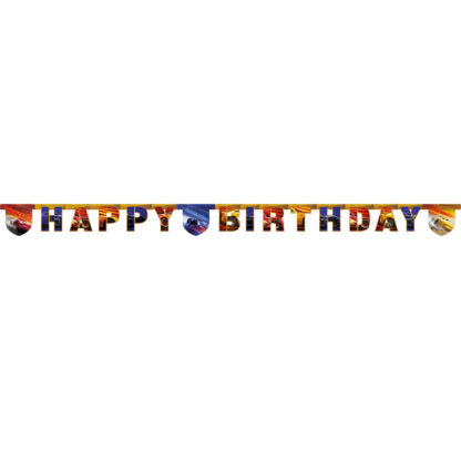 Banner i papp Cars Legend med Happy Birthday