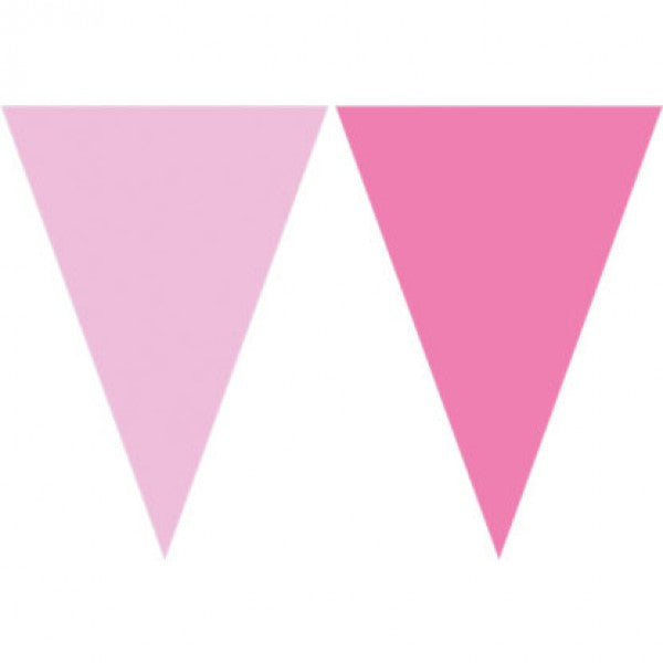 Flaggrekke Rosa ass i plast, 9 flagg