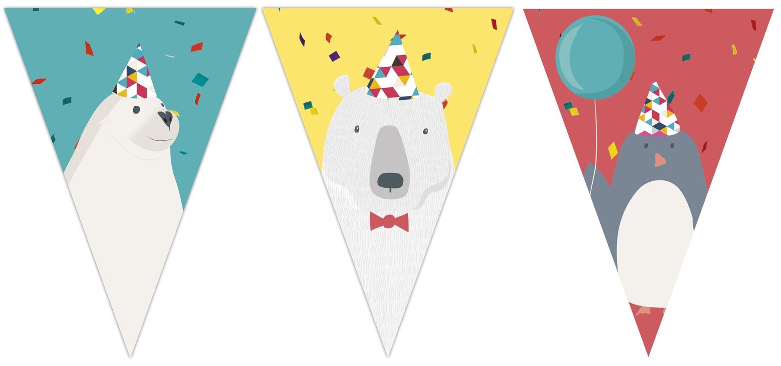 Flaggrekke Arctic i plast, 9 flagg 2