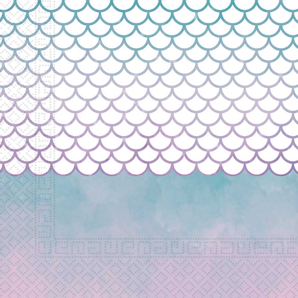 Papirservietter Mermaid Elegant 20 stk, 33x33cm