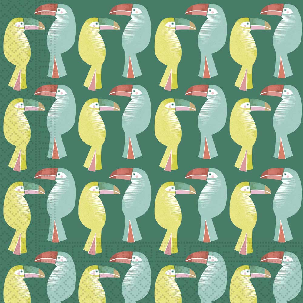 Papirservietter Toucan 20 stk, 33x33cm