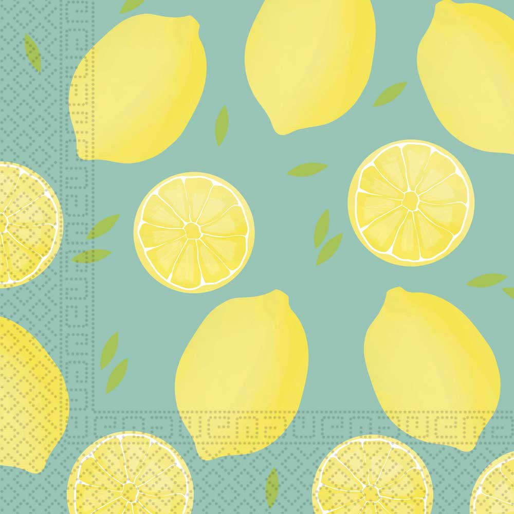 Papirservietter Lemon 20 stk, 33x33cm