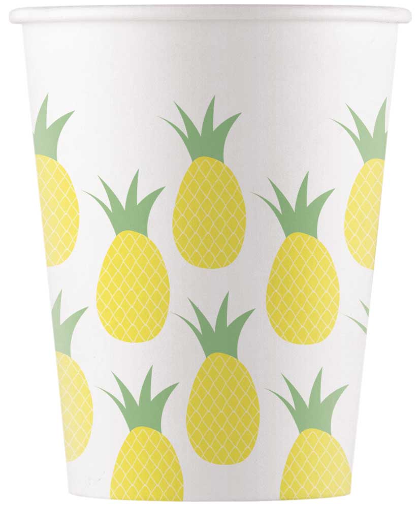 Drikkekrus i Papp, Pineapple 8 stk