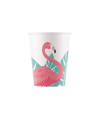 Drikkekrus i Papp, Flamingo 8 stk