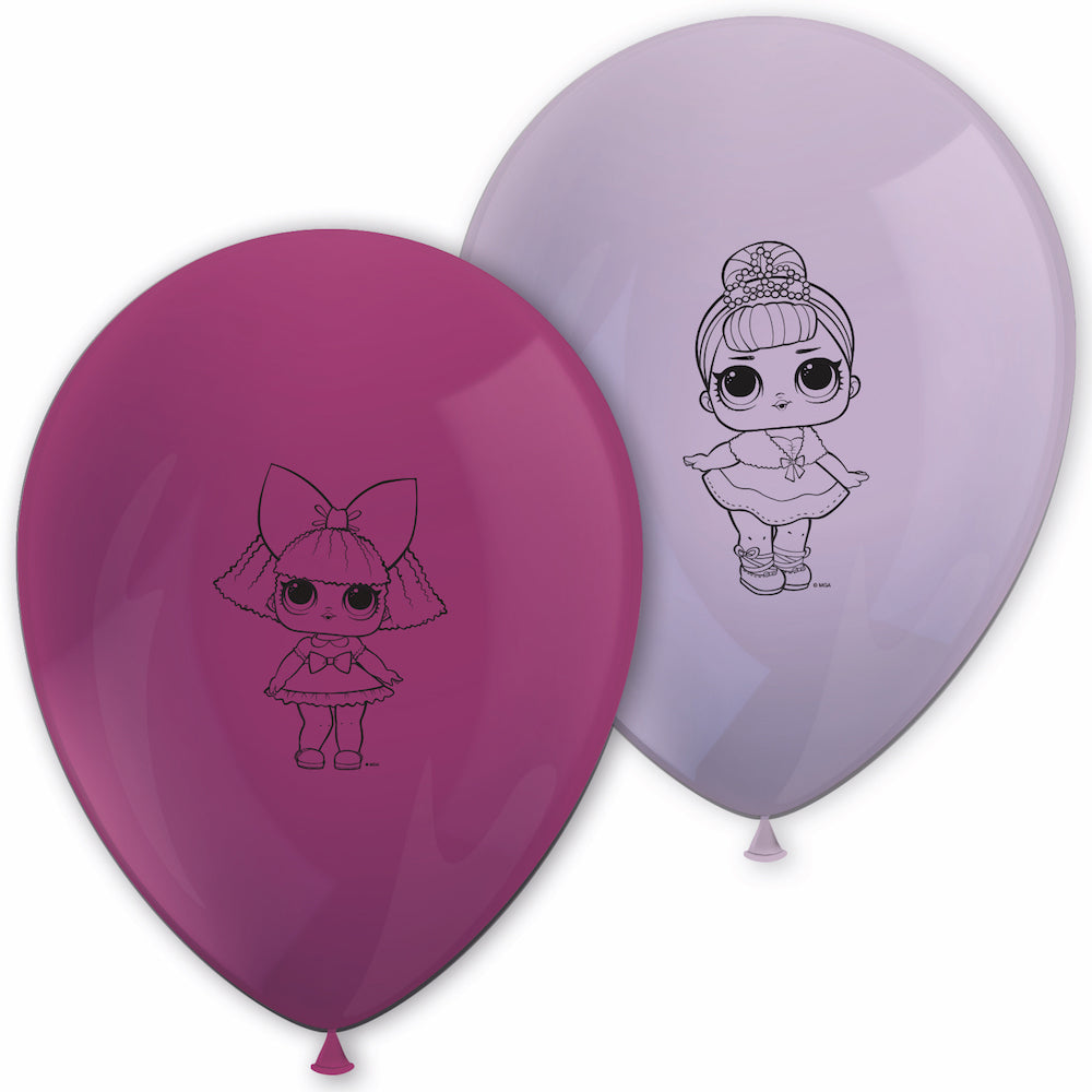 Ballonger LOL Glitter, 8 stk