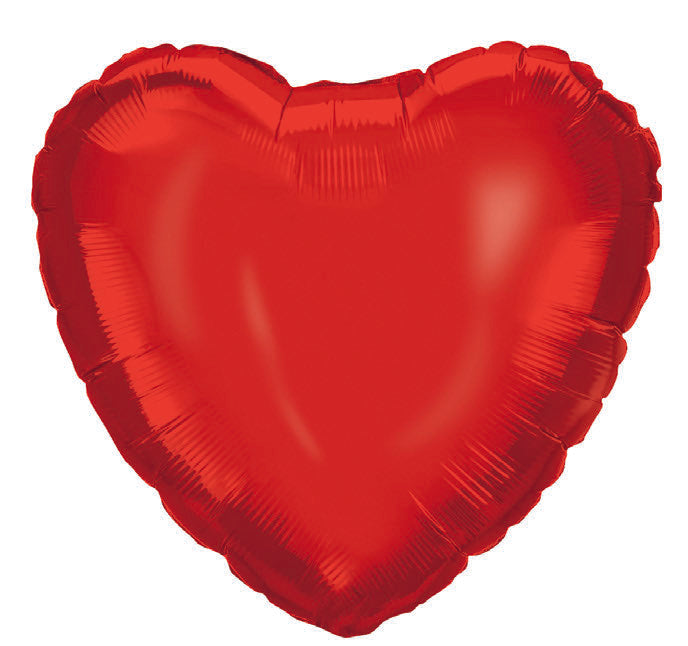 Ballong Hjerte Rød Folie 46 cm