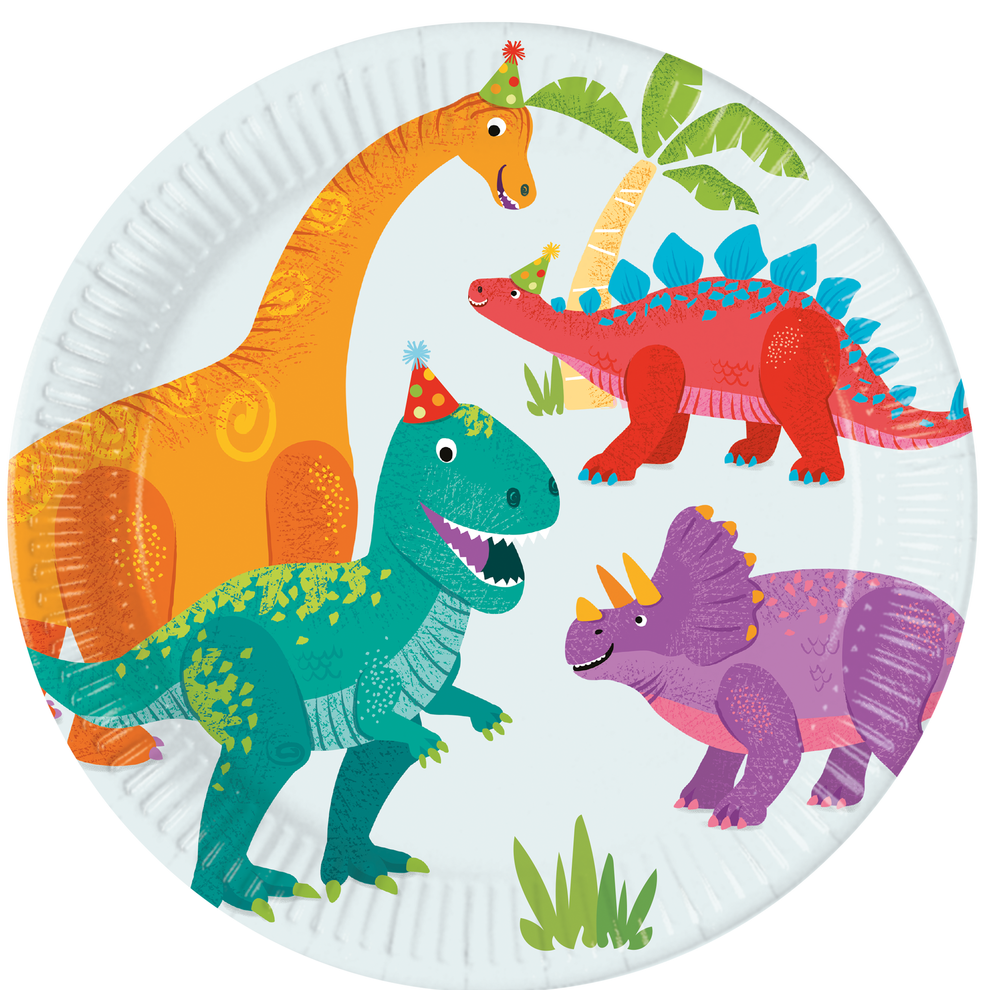 Papptallerken Dino Party 23cm, 8stk