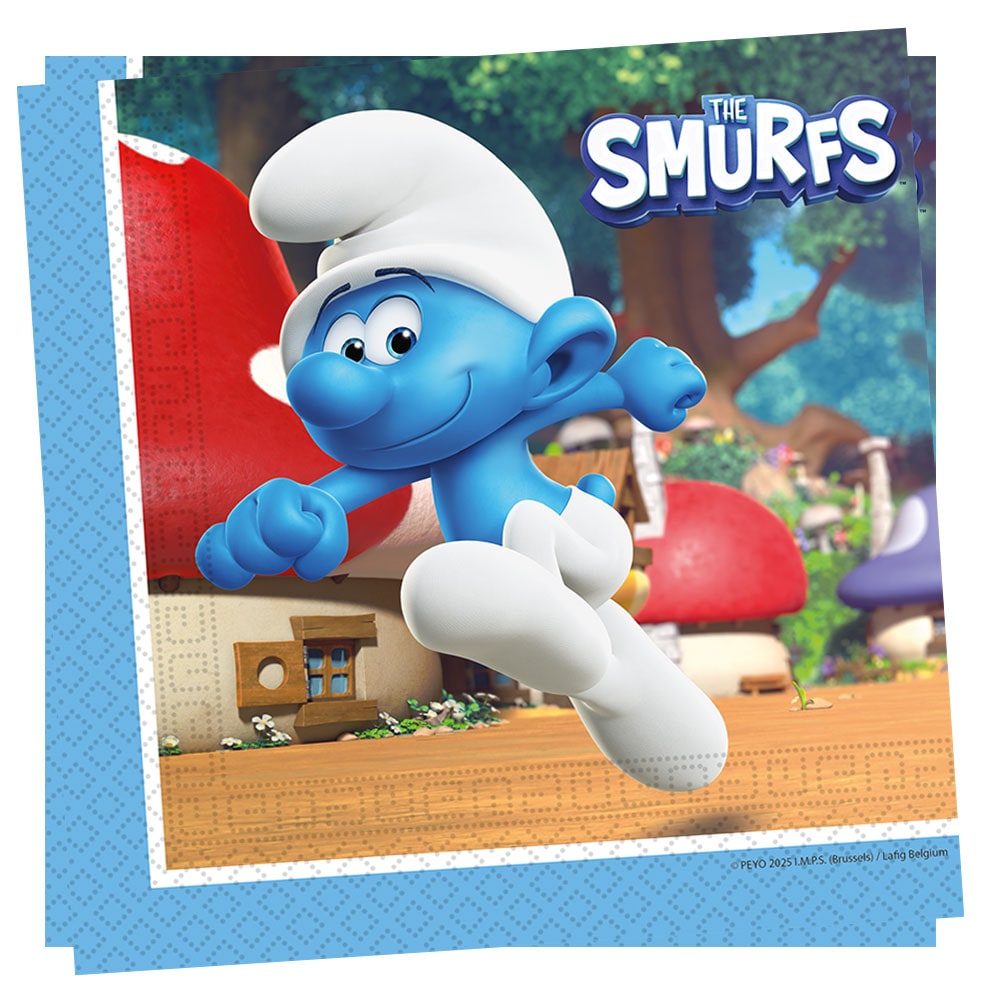 Papirservietter Smurfene 20stk