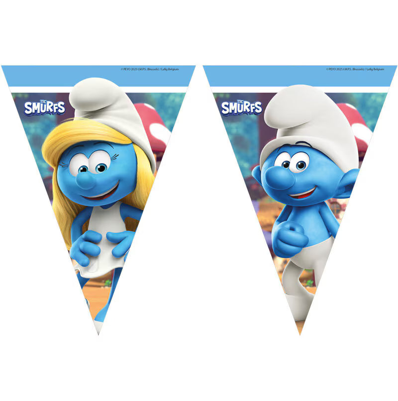 Flaggrekke Smurfene