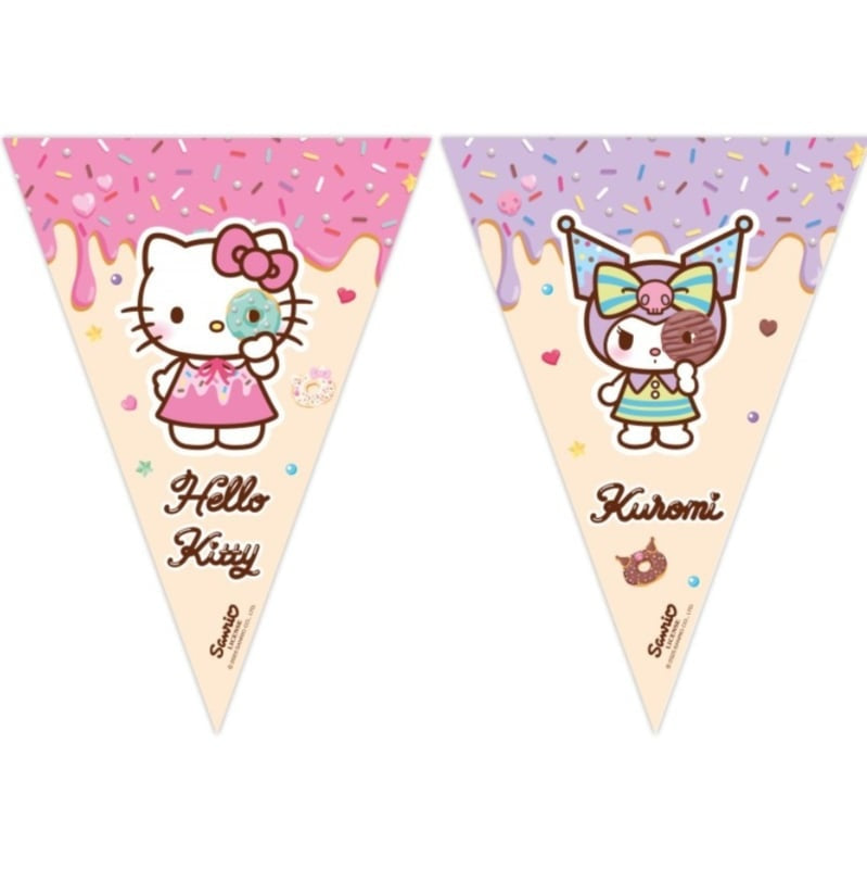 Flaggrekke Hello Kitty Kuromi 9 flagg