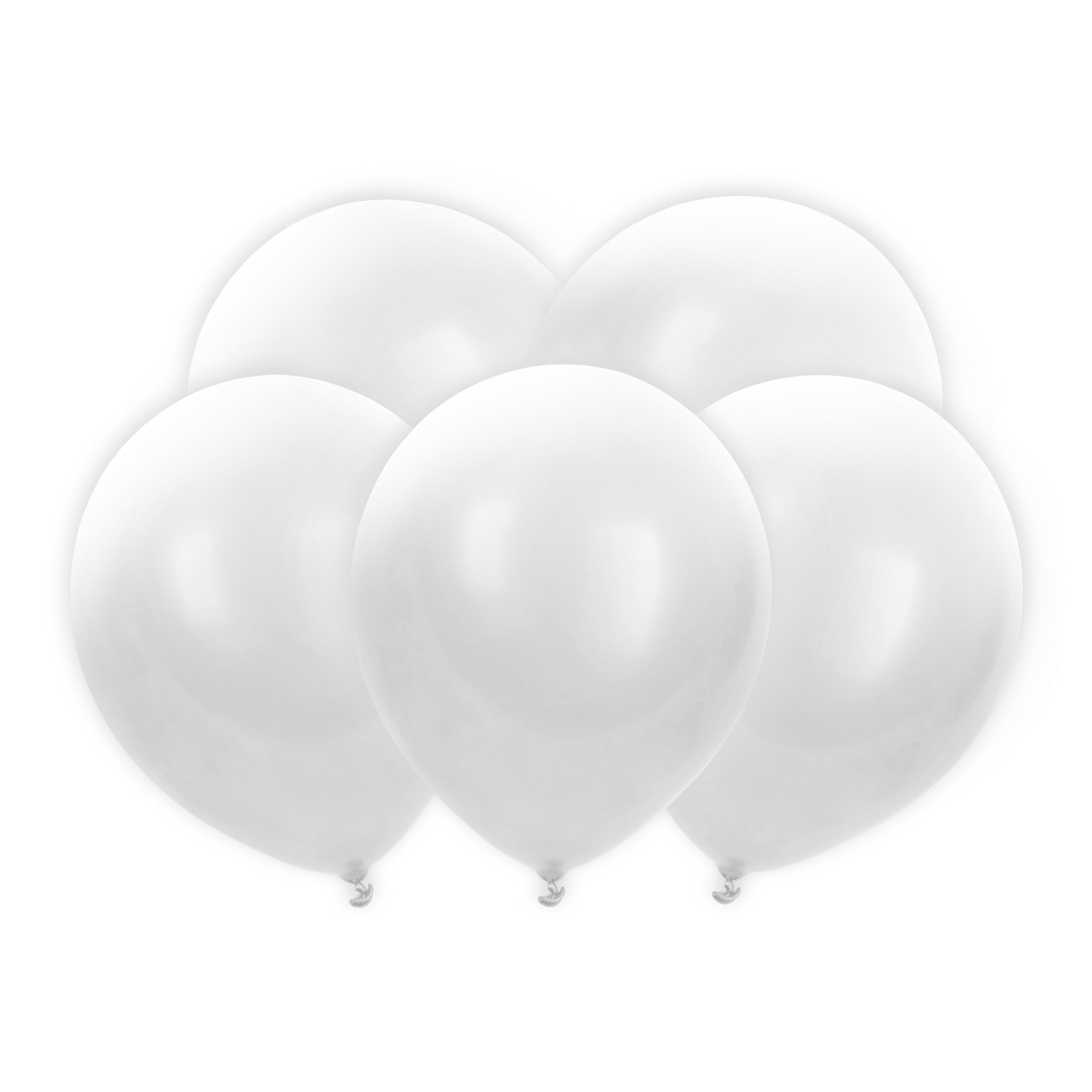 Ballonger Led Hvite, 5 stk, 30 cm