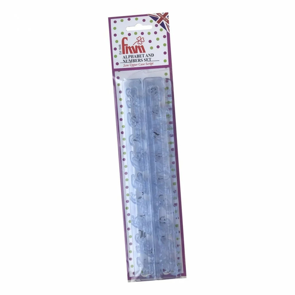 Utstikke Alfabet & Num.sett, Script Upper Case 2cm