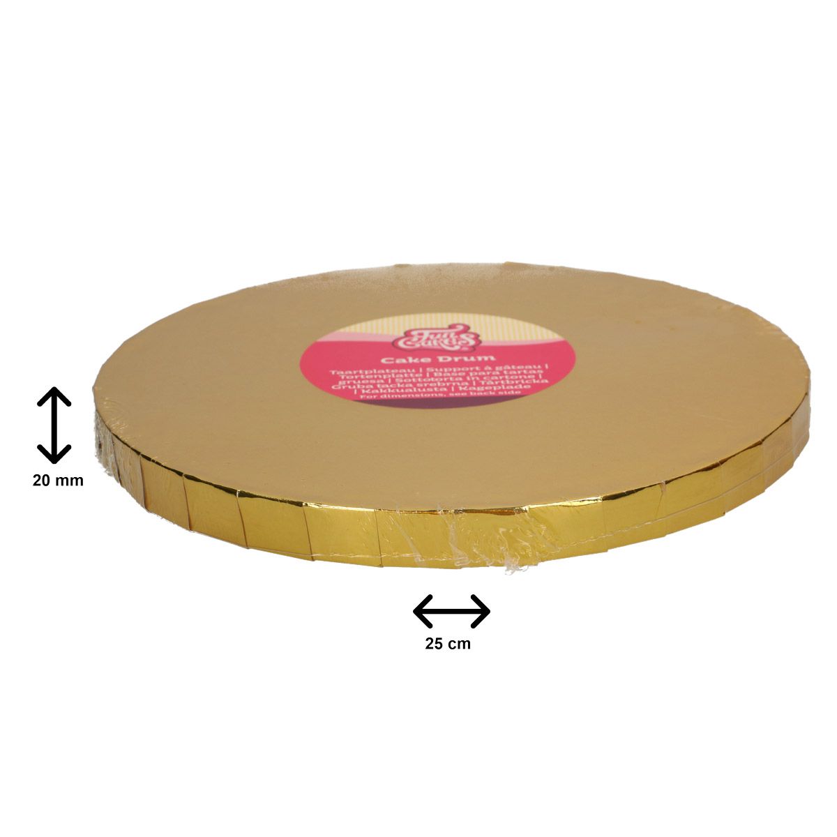 FunCakes Kakedrum Rund Gull 25cm