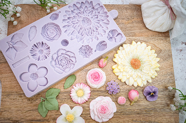 Karen Davies Silikonform Blomster Ass.
