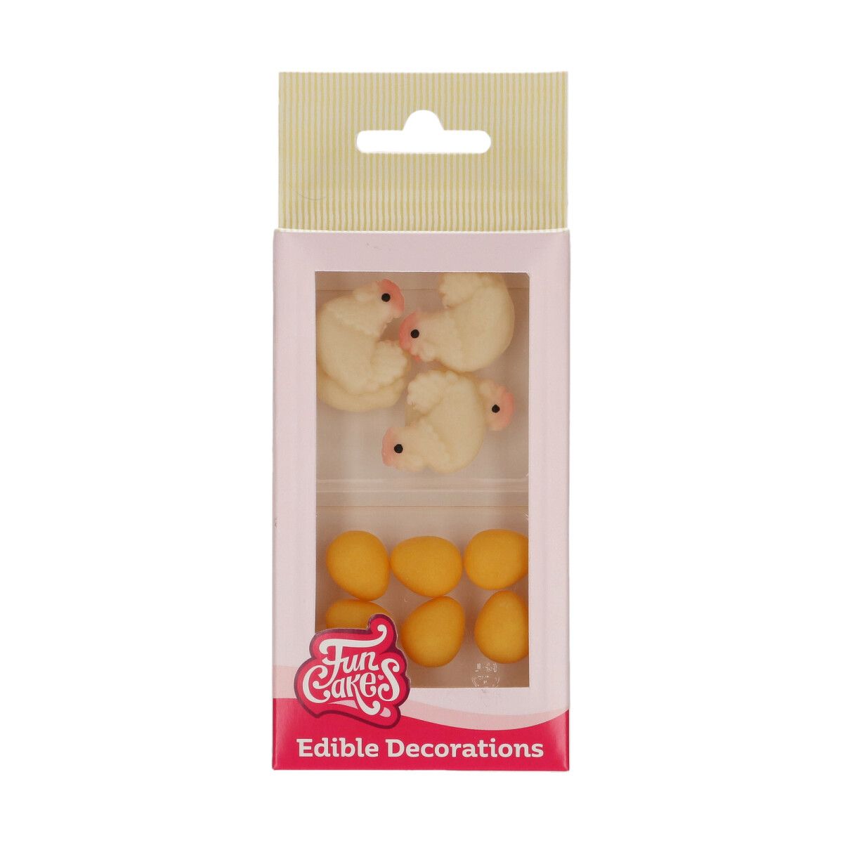 FunCakes Kakepynt spiselig Kylling Egg 12stk