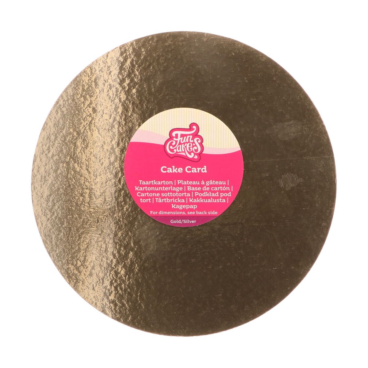 FunCakes Kakebrett Gull/Sølv Runde 35 cm, 3 stk