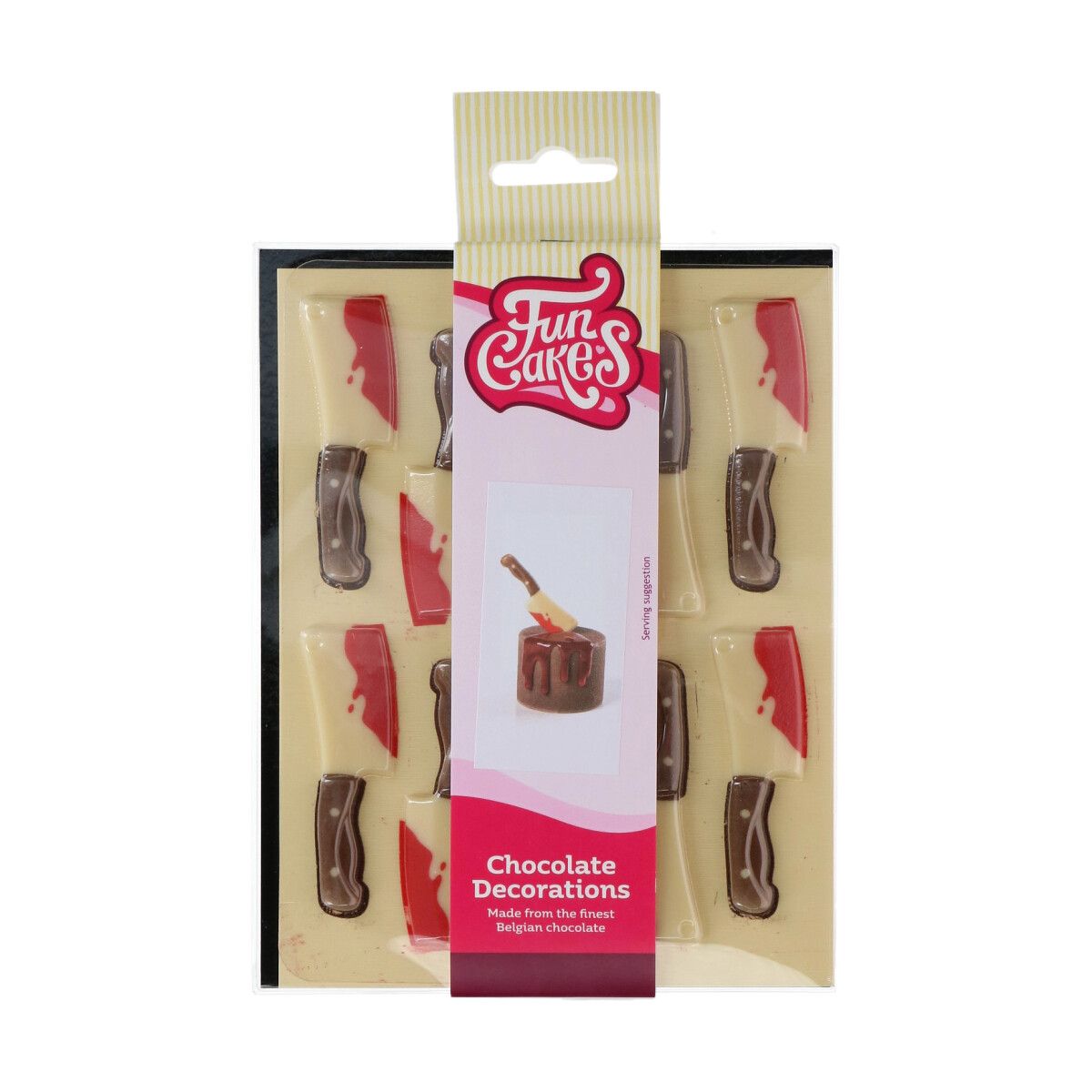 FunCakes Sjokoladedekorasjon Blodige Kniver 10 stk