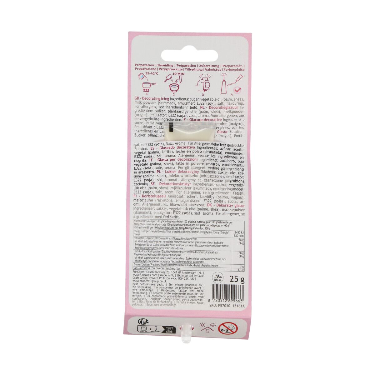 FunCakes Pynteglasur Hvit 25g 3