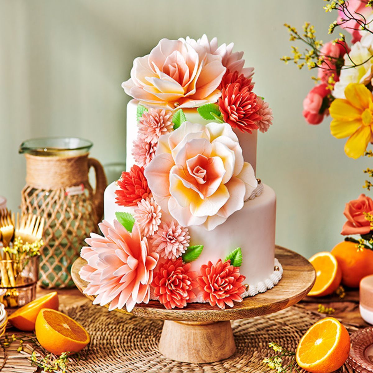 FunCakes Spiselig Blomst Peon Rosa Ombre 1stk