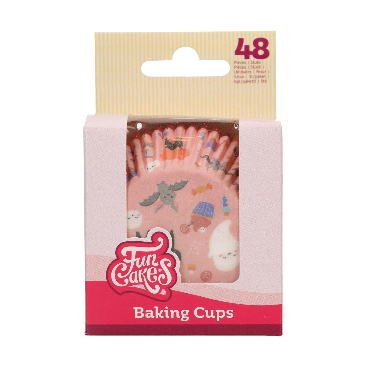 FunCakes Muffinsform Rosa Halloween 48 stk