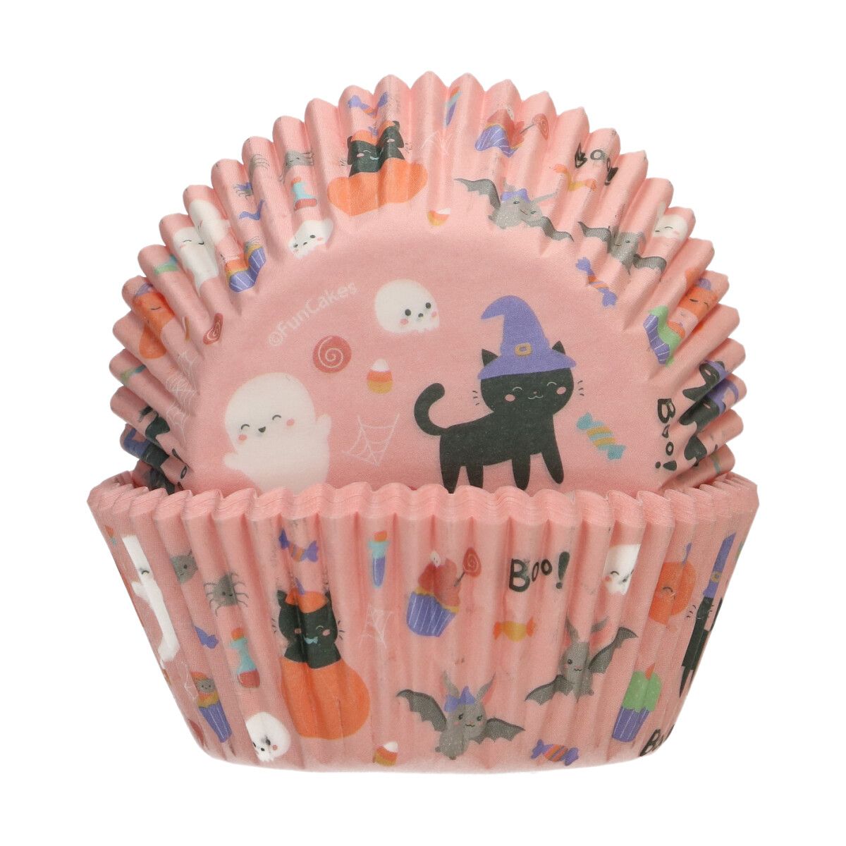 FunCakes Muffinsform Rosa Halloween 48 stk
