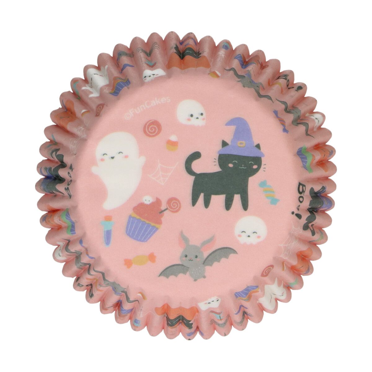 FunCakes Muffinsform Rosa Halloween 48 stk