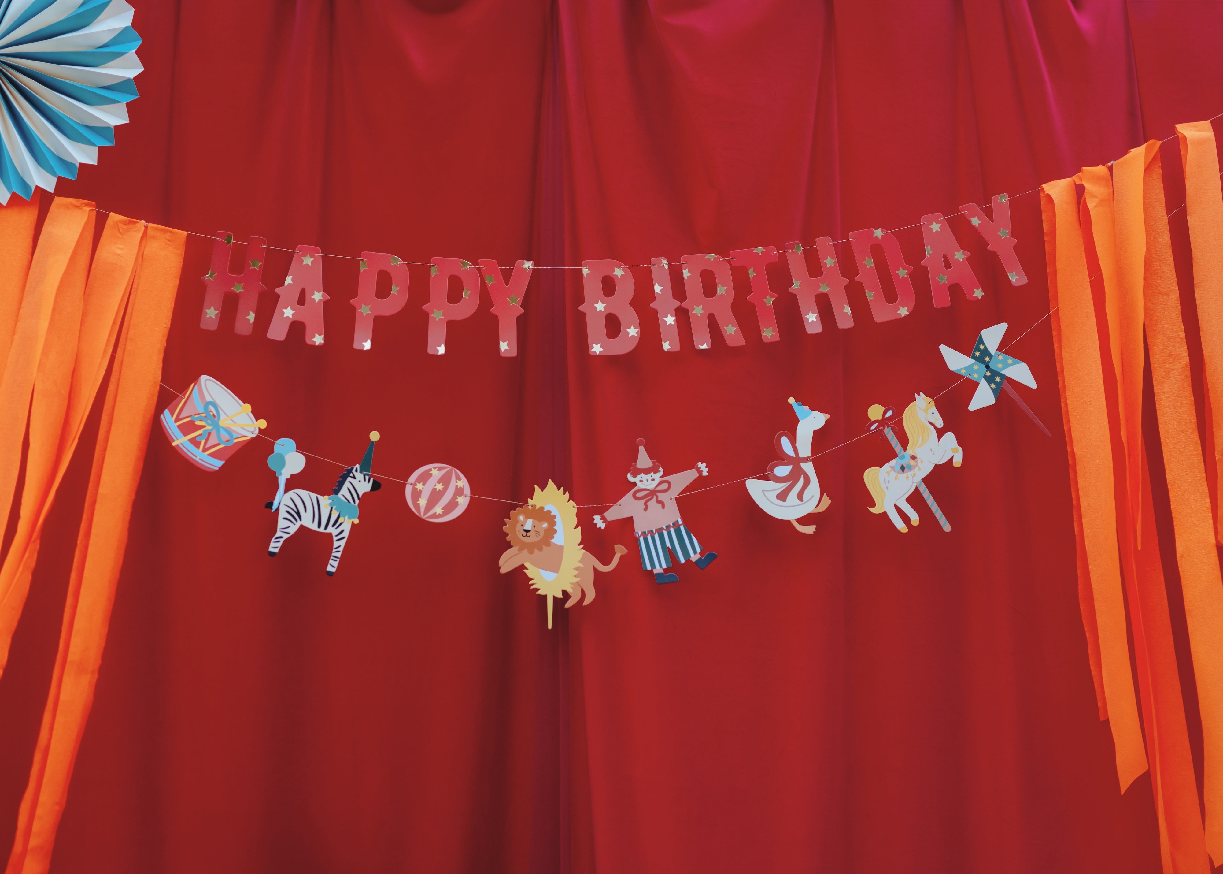 Girlander Happy Birthday Sirkus, 2,75m