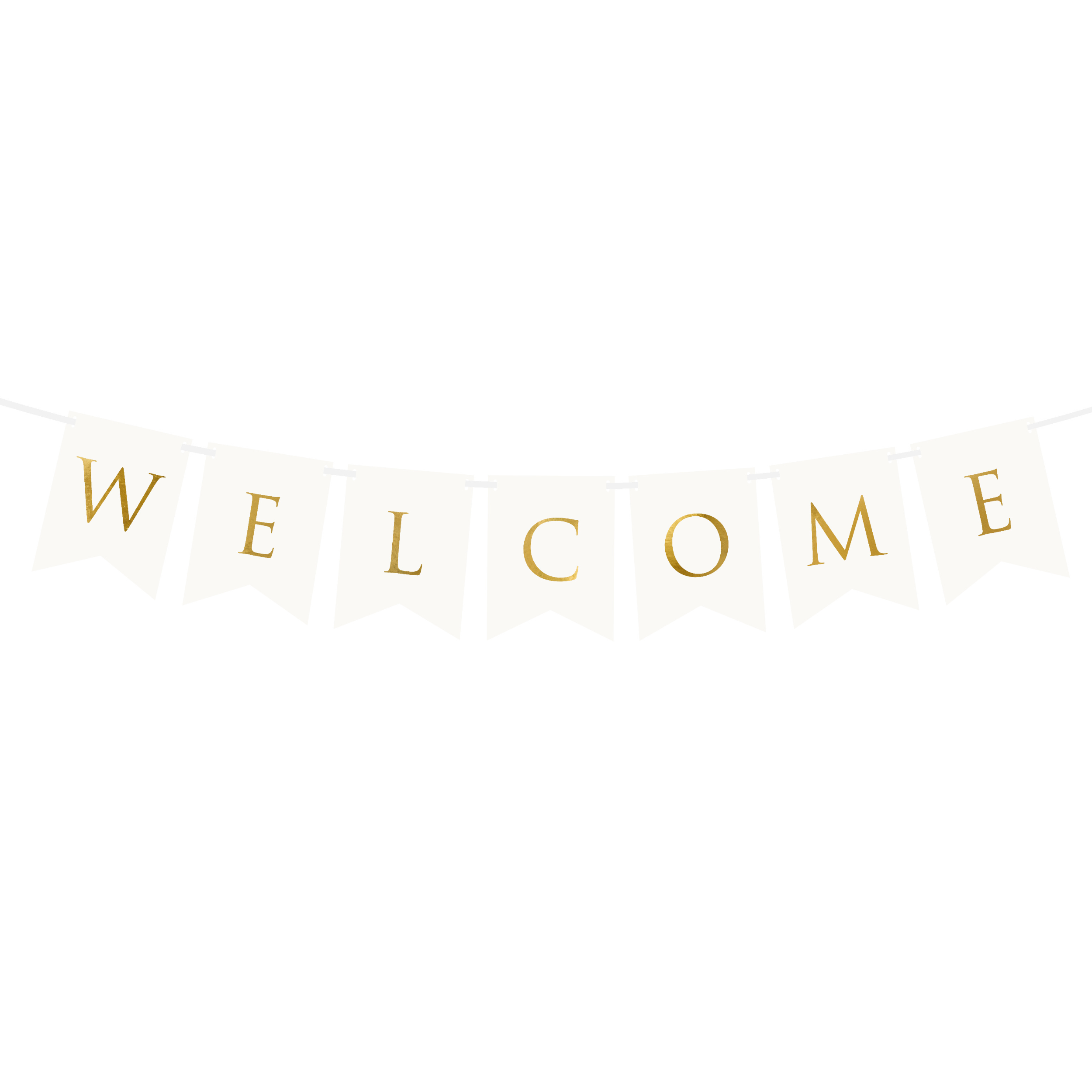 Girlander Welcome Hvit, 15 x 95 cm