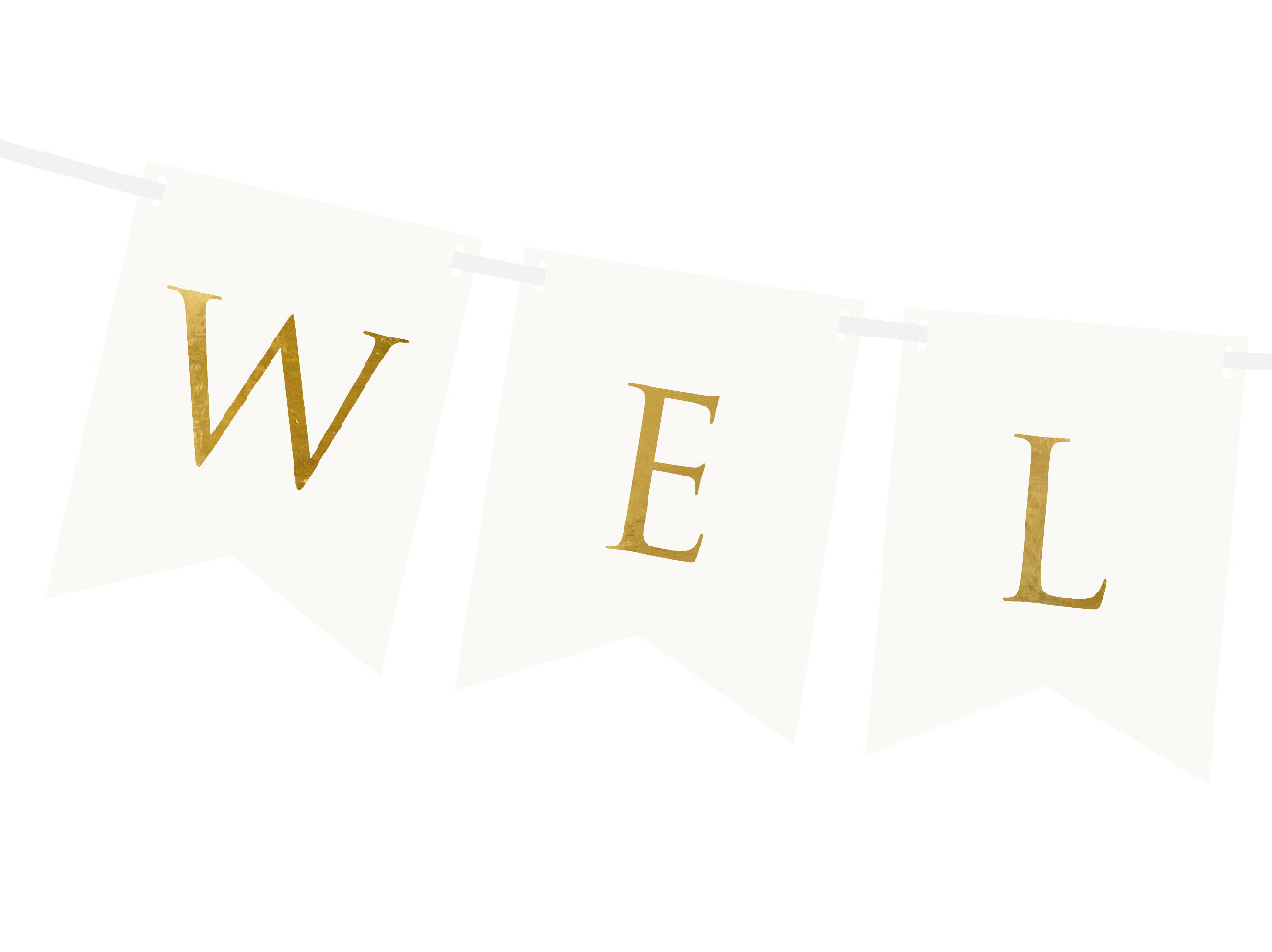 Girlander Welcome Hvit, 15 x 95 cm