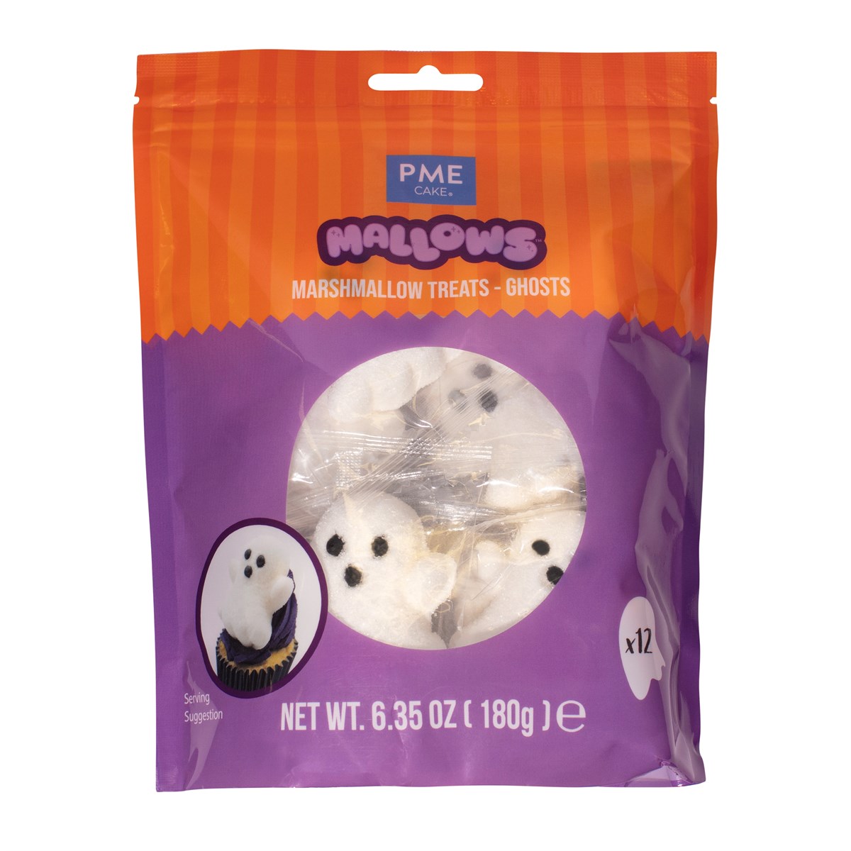 PME Marshmallow Halloween Spøkelse 12stk