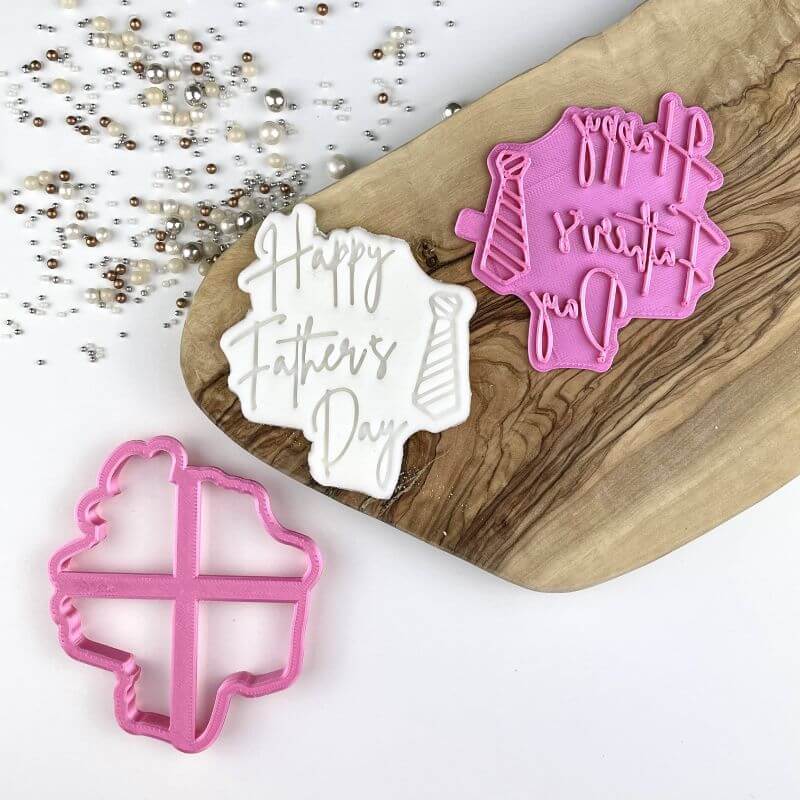 Happy Fathers day style 4 utstikker og stempel