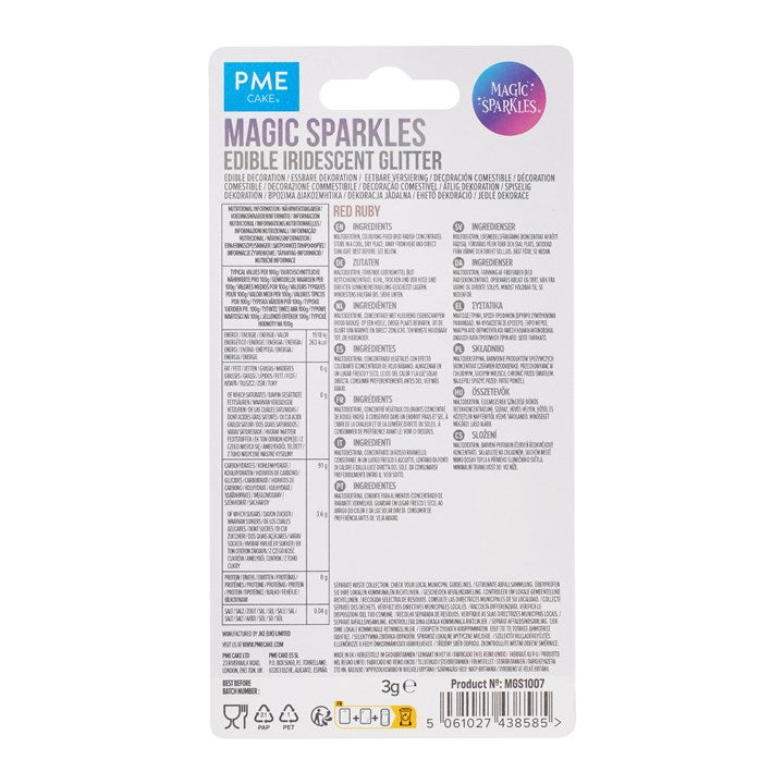 PME Magic Sparkles Glitterflak Red Ruby