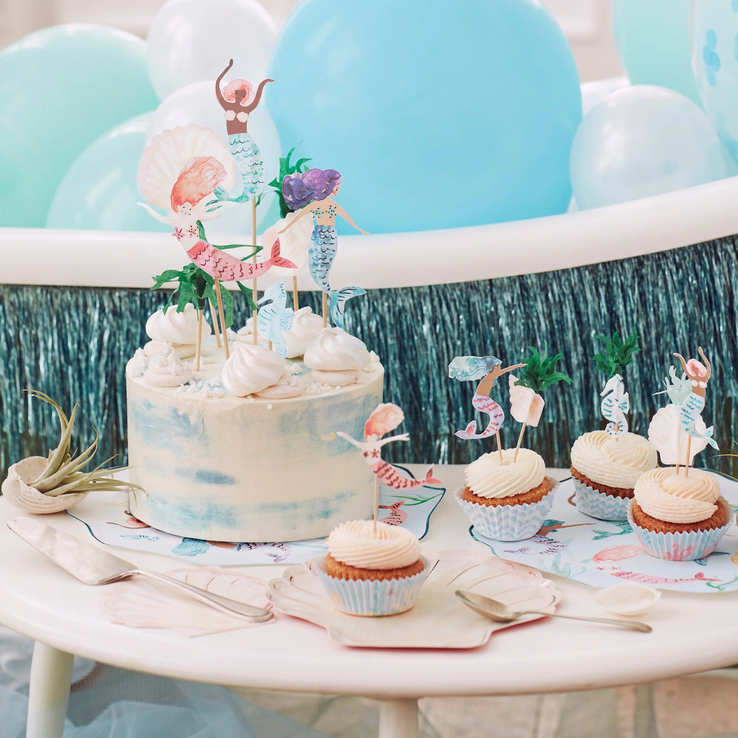 Meri Meri Cupcake Kit Havfrue 4