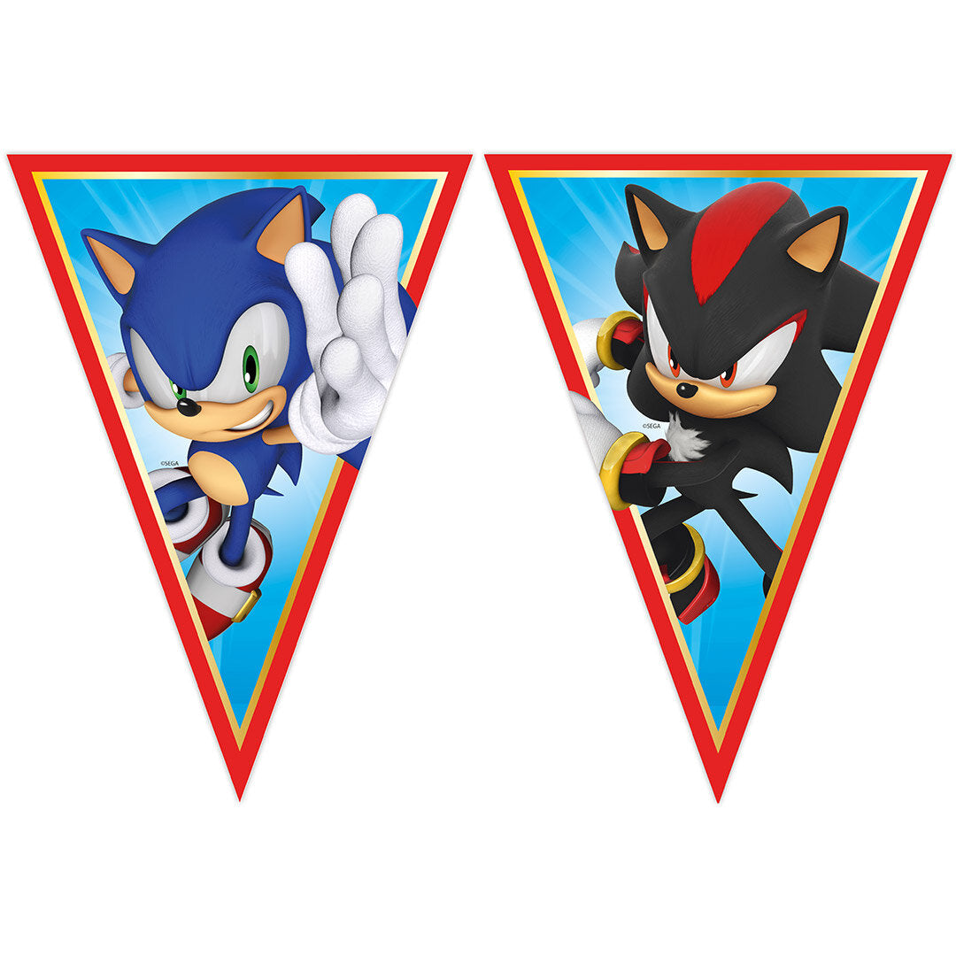 Flaggrekke Sonic i papir, 2,3m