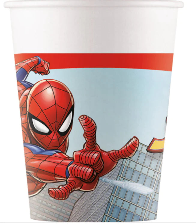 Drikkekrus i Papp, Spiderman 8 stk