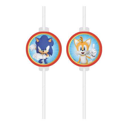 Sugerør Sonic i papir, 4 stk