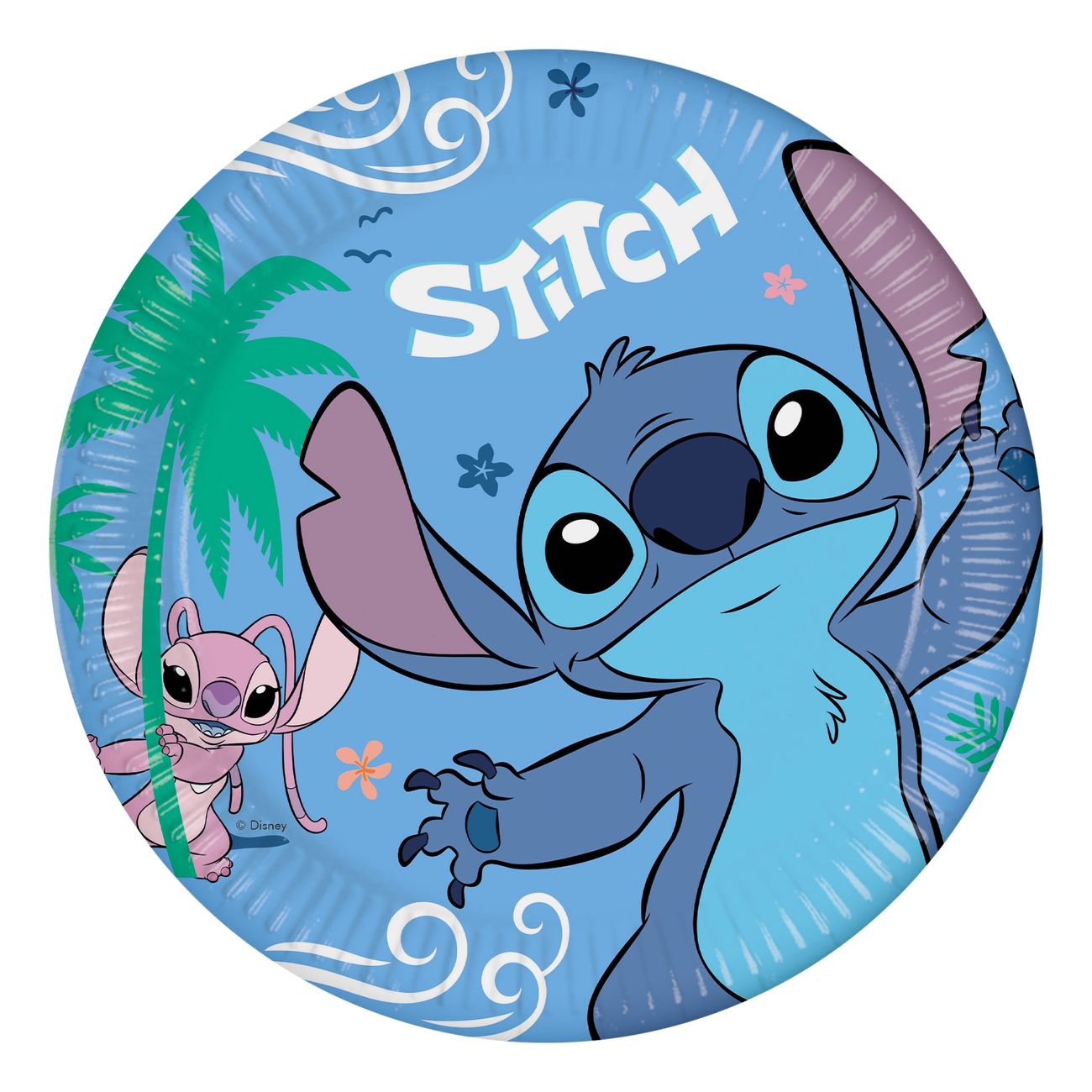 Papptallerken Stitch 23 cm, 8 stk