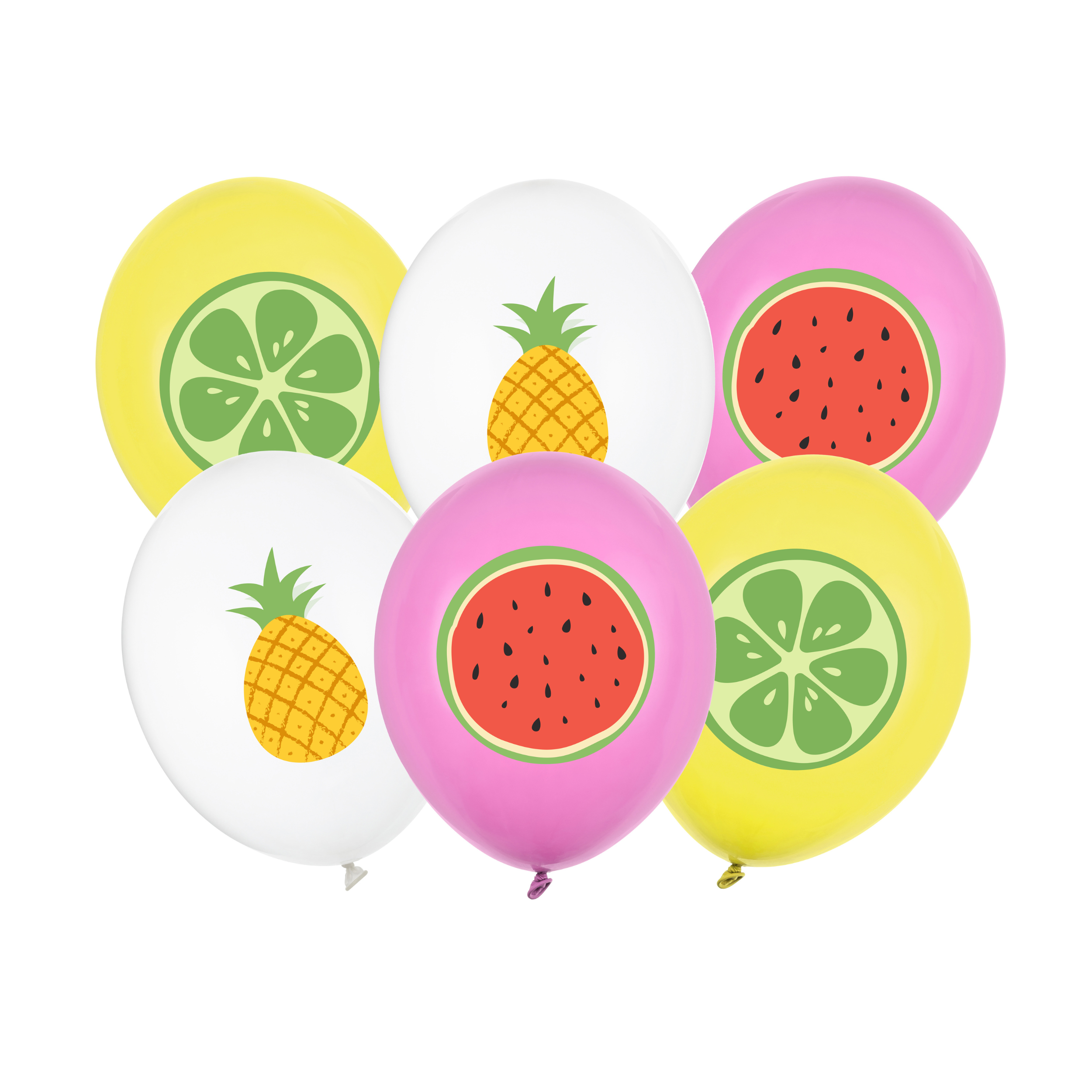 Ballonger Frukt 30 cm, 6 stk
