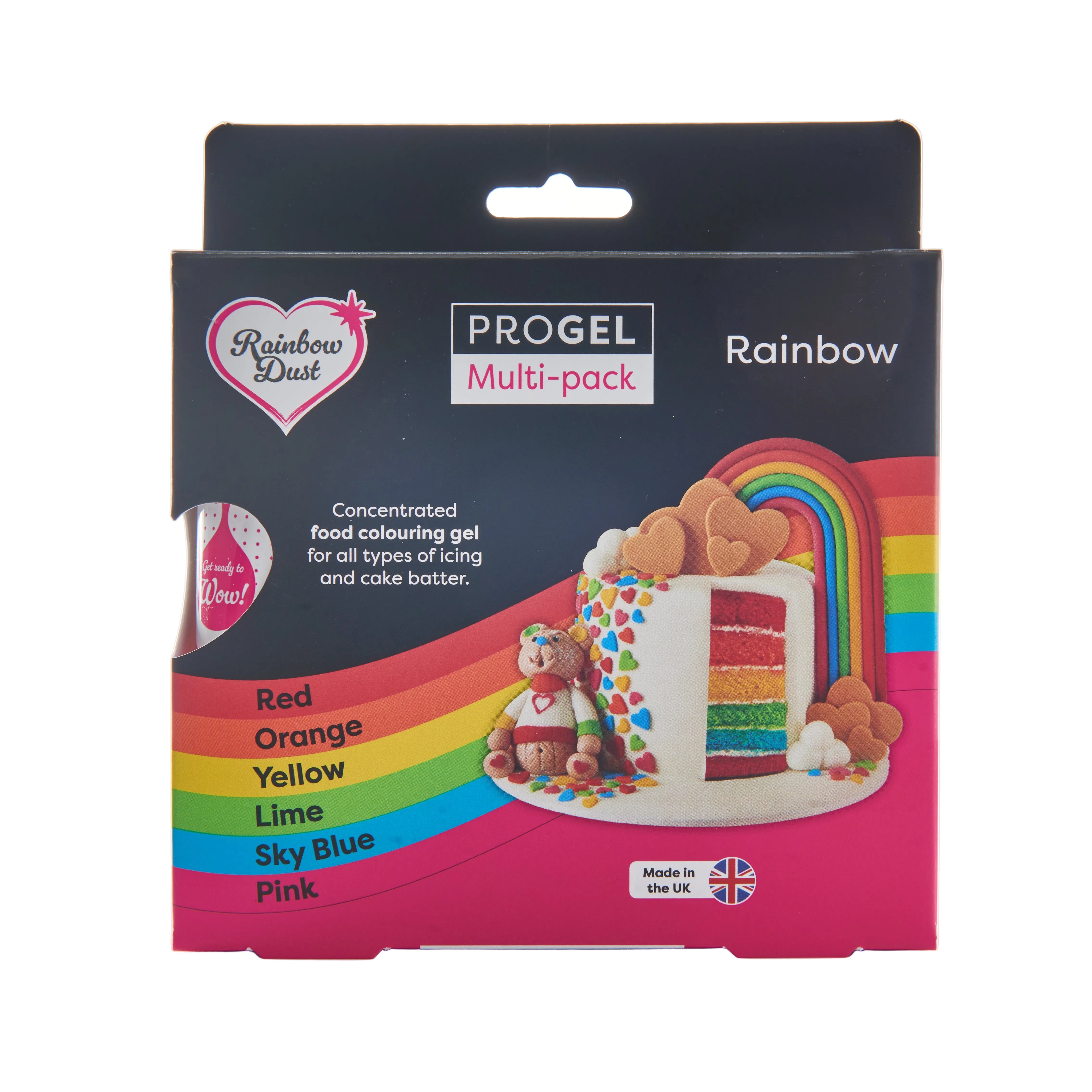 ProGel Pastafarger Rainbow, sett av 6