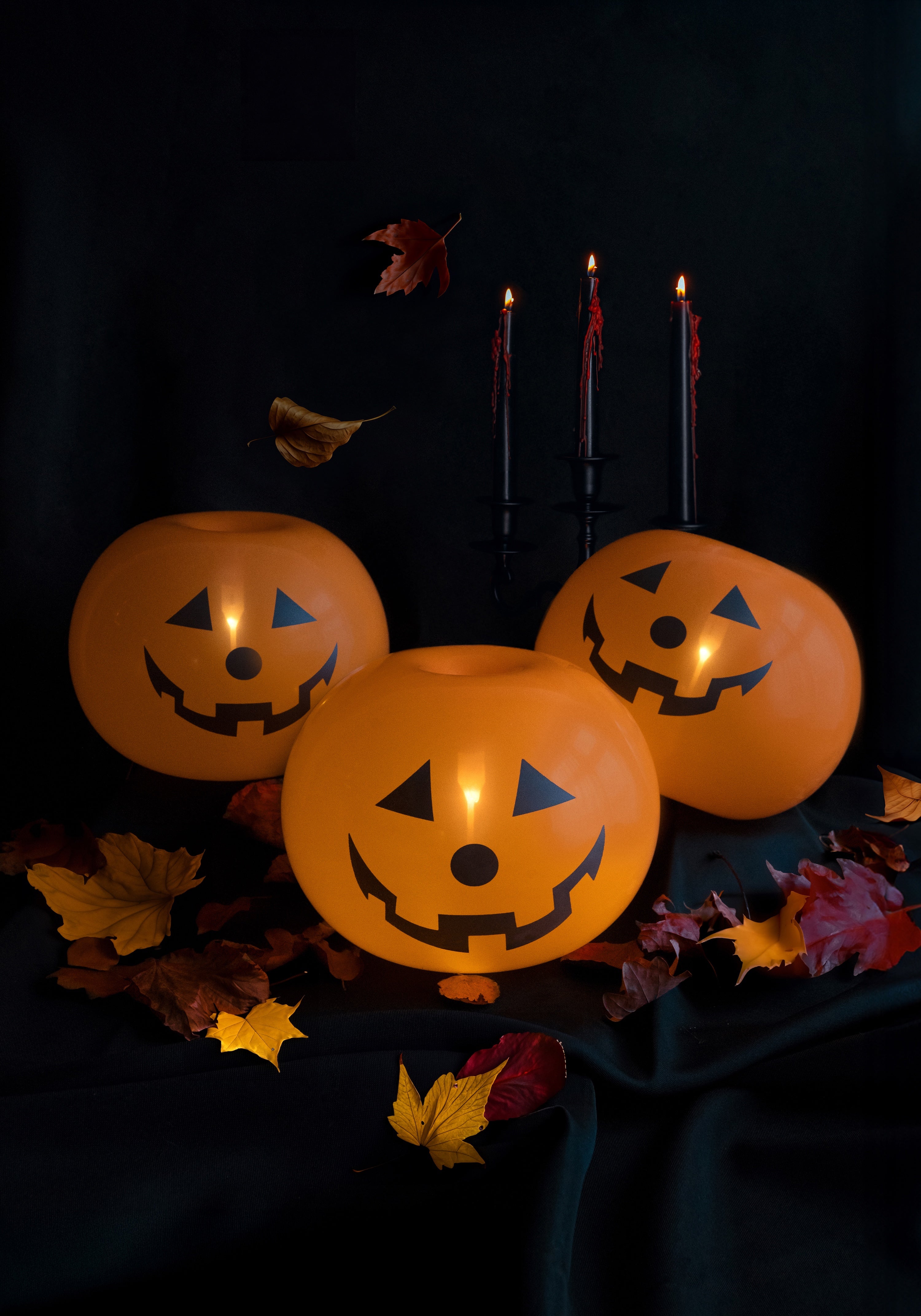 LED-lysende gresskarballonger 25 cm
