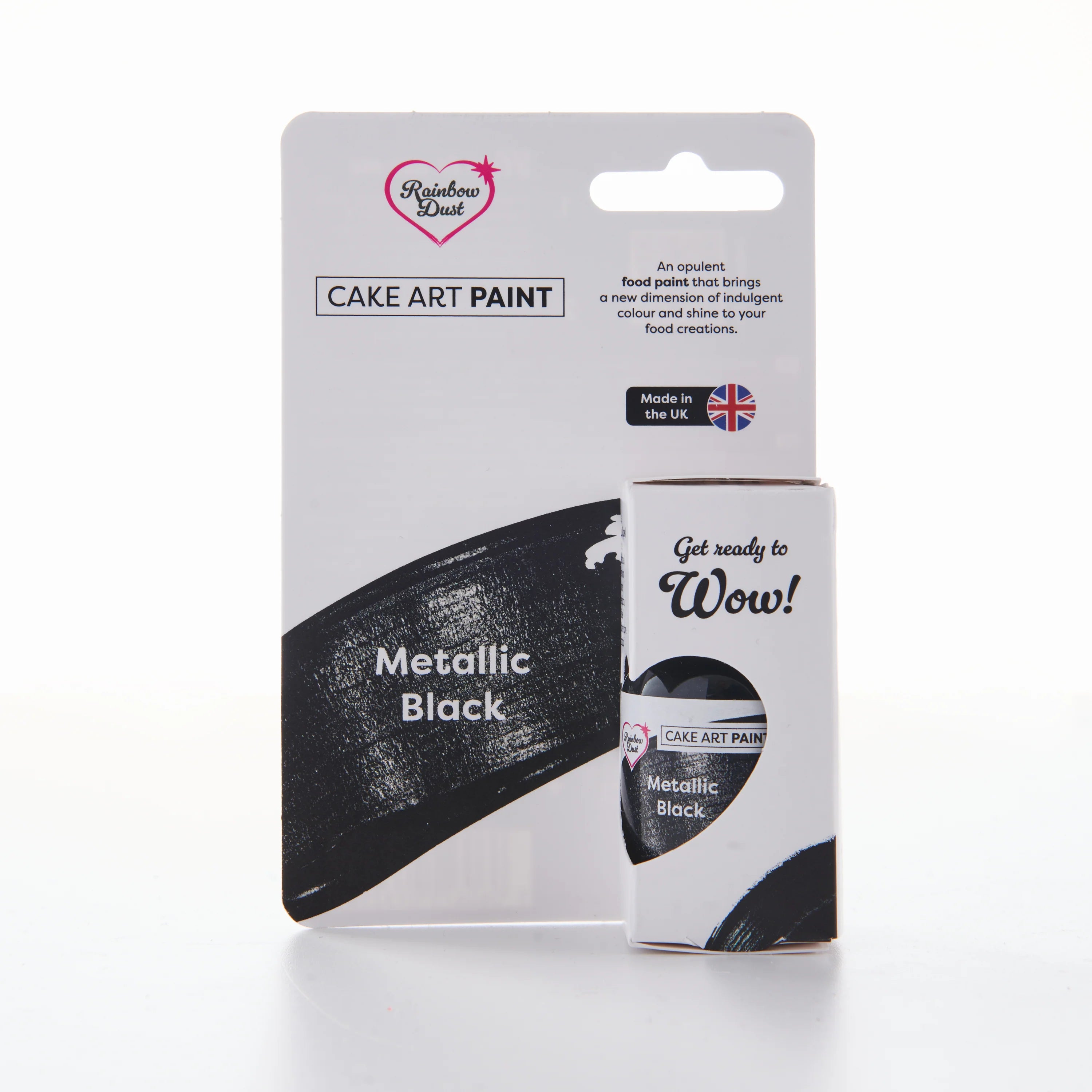 Maling spiselig Metallic Sort 25ml