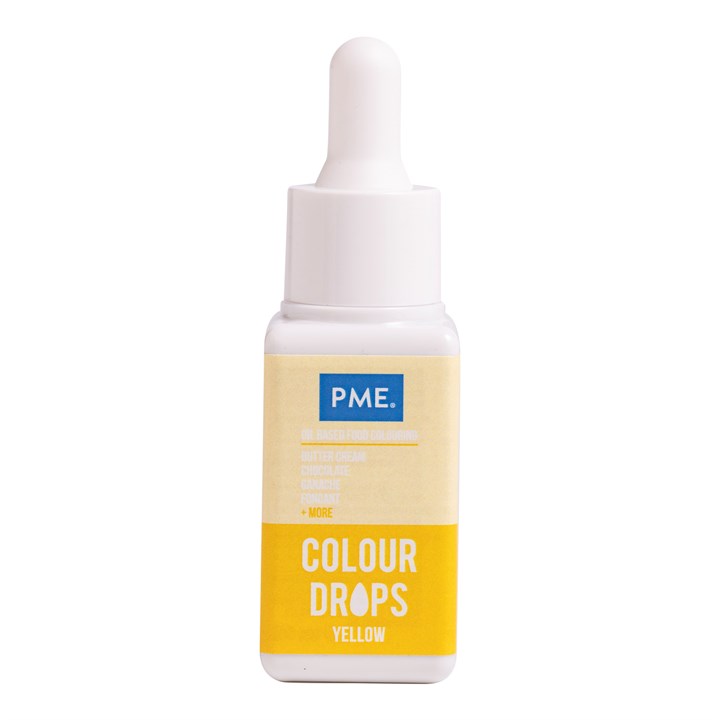 PME Oljebasert Matfarge Colour Drops Gul 20ml