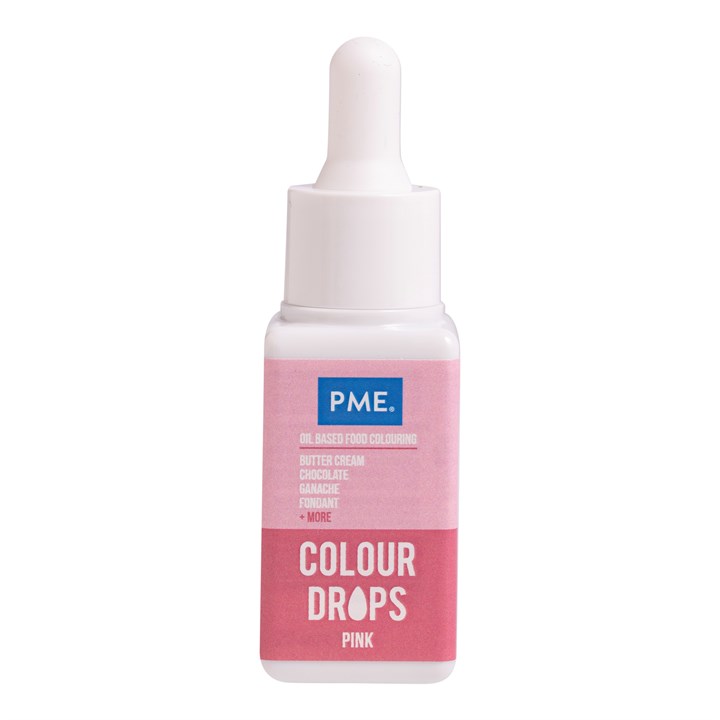 PME Oljebasert Matfarge Colour Drops Rosa 20ml