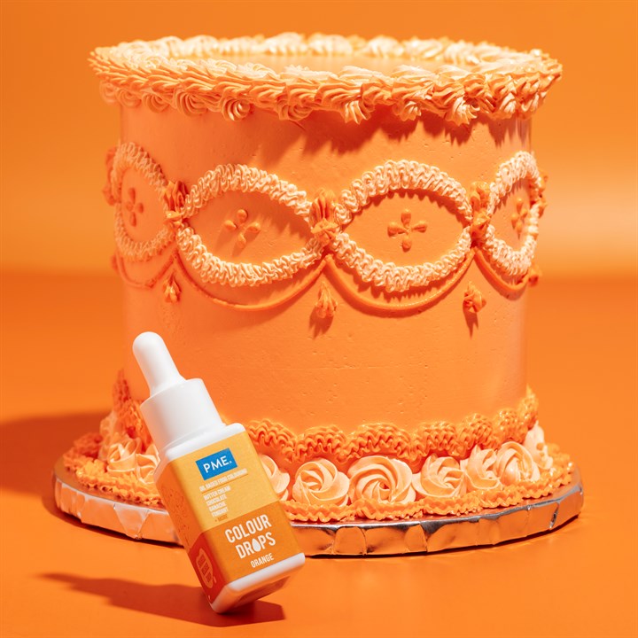 PME Oljebasert Matfarge Colour Drops Orange 20ml