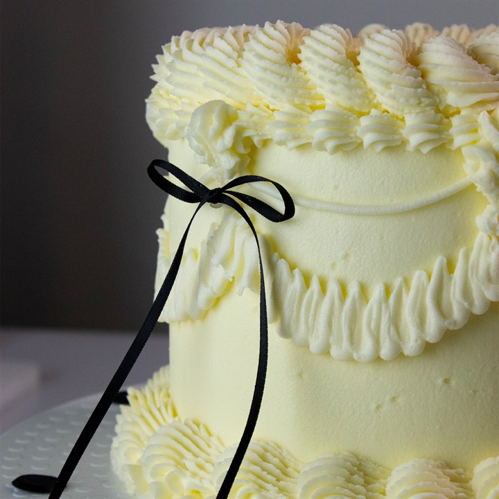 Kaketopper Sløyfe Sort, 8 stk