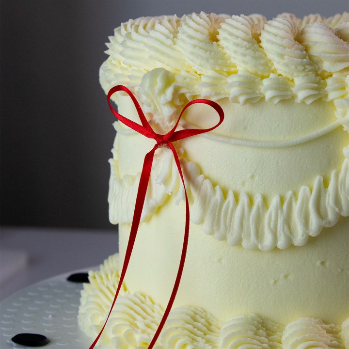 Kaketopper Sløyfe Rød, 8 stk