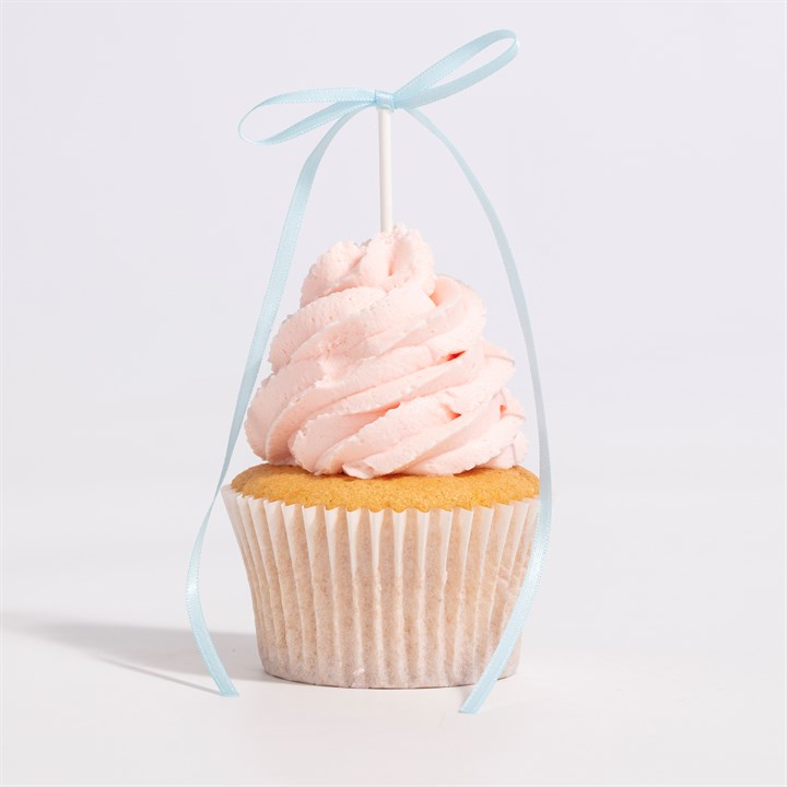 Kaketopper Sløyfe Blå, 8 stk