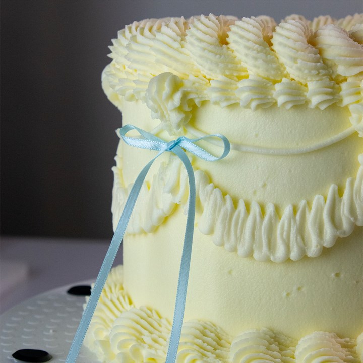 Kaketopper Sløyfe Blå, 8 stk