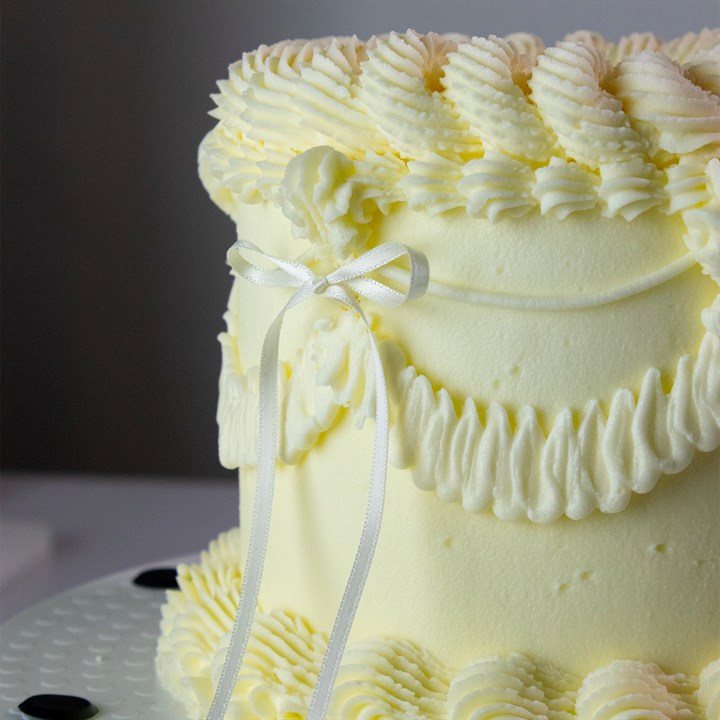 Kaketopper Sløyfe Hvit, 8 stk